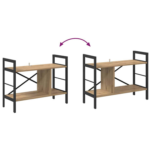 vidaXL Bookshelf Artisan Oak 75 x 30 x 58.5 cm Engineered Wood