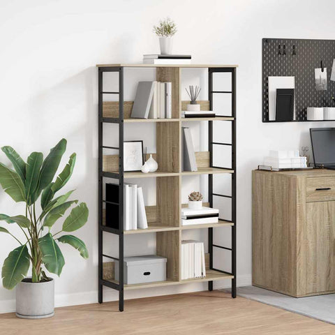 vidaXL Bookshelf Sonoma Oak 82 x 32 x 144.5 cm Engineered Wood