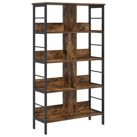 vidaXL Bookshelf Smoked Oak 82 x 32 x 144.5 cm Engineered Wood