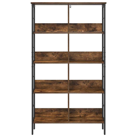 vidaXL Bookshelf Smoked Oak 82 x 32 x 144.5 cm Engineered Wood