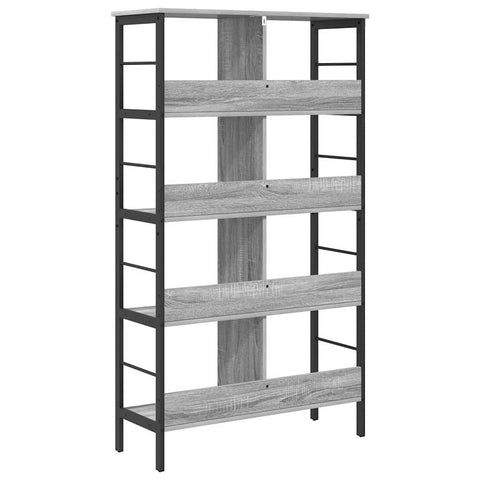 vidaXL Bookshelf Grey Sonoma 82 x 32 x 144.5 cm Engineered Wood