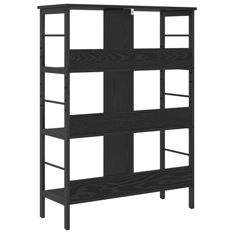 vidaXL Bookshelf Black Oak 82 x 32 x 112 cm Engineered Wood