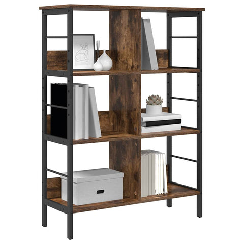 vidaXL Bookshelf Smoked Oak 82 x 32 x 112 cm Engineered Wood