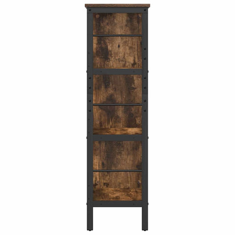 vidaXL Bookshelf Smoked Oak 82 x 32 x 112 cm Engineered Wood