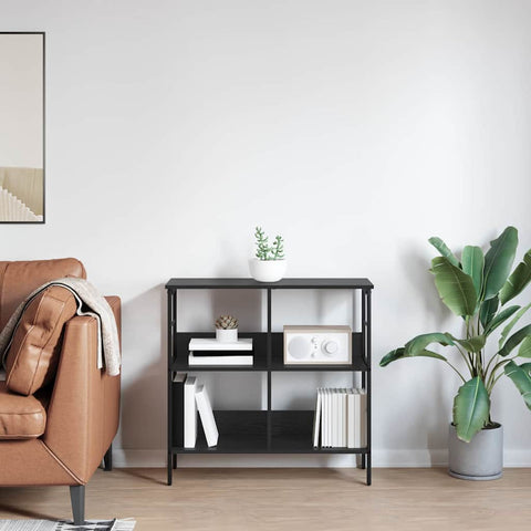 vidaXL Bookshelf Black Oak 82 x 32 x 79 cm Engineered Wood