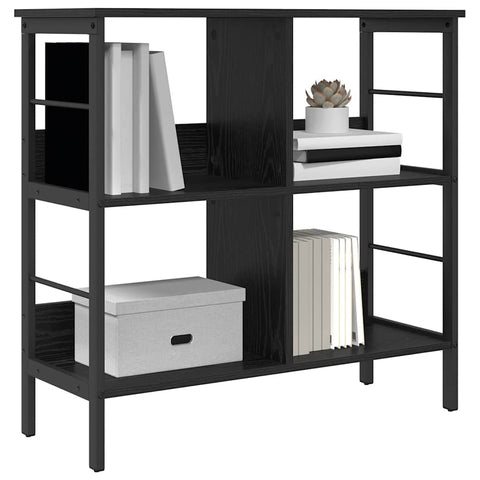vidaXL Bookshelf Black Oak 82 x 32 x 79 cm Engineered Wood