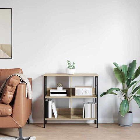 vidaXL Bookshelf Sonoma Oak 82 x 32 x 79 cm Engineered Wood