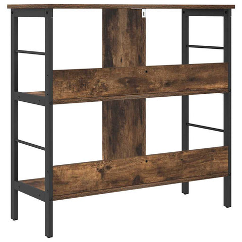 vidaXL Bookshelf Smoked Oak 82 x 32 x 79 cm Engineered Wood