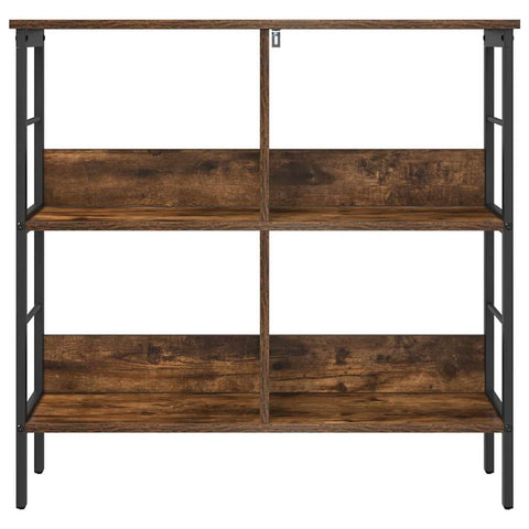 vidaXL Bookshelf Smoked Oak 82 x 32 x 79 cm Engineered Wood