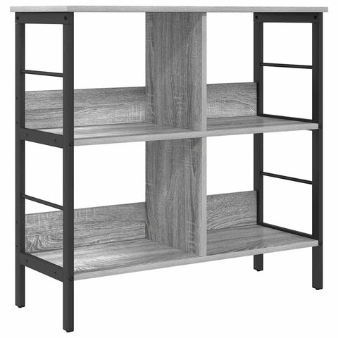 vidaXL Bookshelf Grey Sonoma 82 x 32 x 79 cm Engineered Wood