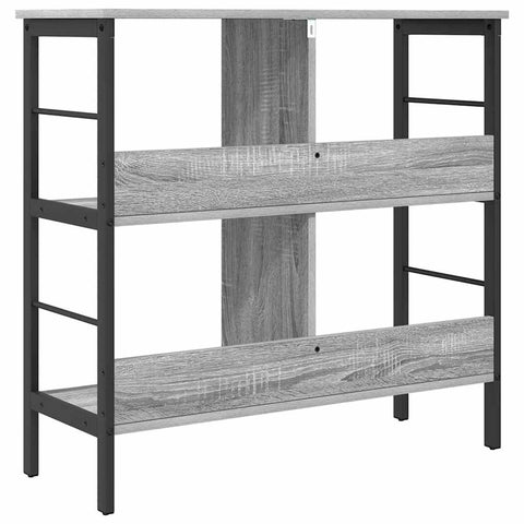 vidaXL Bookshelf Grey Sonoma 82 x 32 x 79 cm Engineered Wood