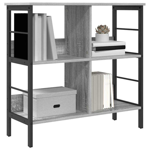 vidaXL Bookshelf Grey Sonoma 82 x 32 x 79 cm Engineered Wood