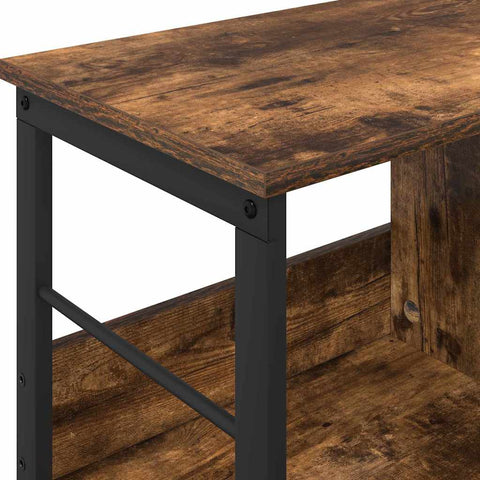 vidaXL Bookshelf Smoked Oak 82 x 32 x 47 cm Engineered Wood