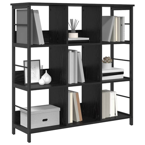 vidaXL Bookshelf Black Oak 102 x 32 x 104.5 cm Engineered Wood