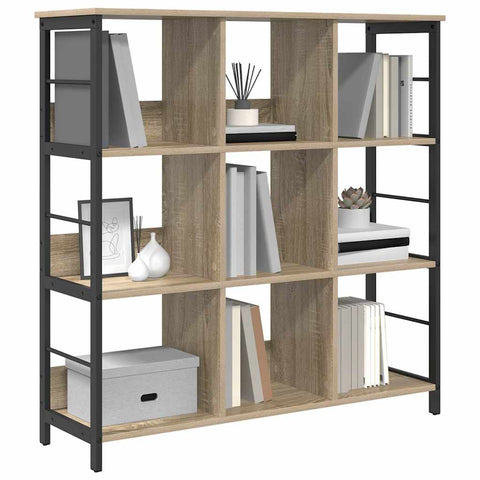 vidaXL Bookshelf Sonoma Oak 102 x 32 x 104.5 cm Engineered Wood