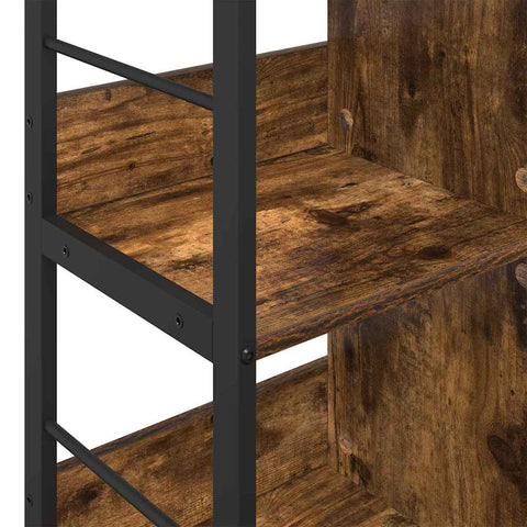 vidaXL Bookshelf Smoked Oak 102 x 32 x 104.5 cm Engineered Wood