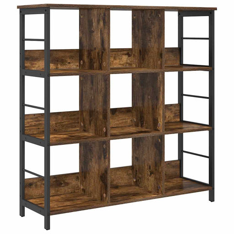 vidaXL Bookshelf Smoked Oak 102 x 32 x 104.5 cm Engineered Wood