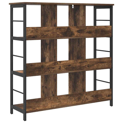 vidaXL Bookshelf Smoked Oak 102 x 32 x 104.5 cm Engineered Wood