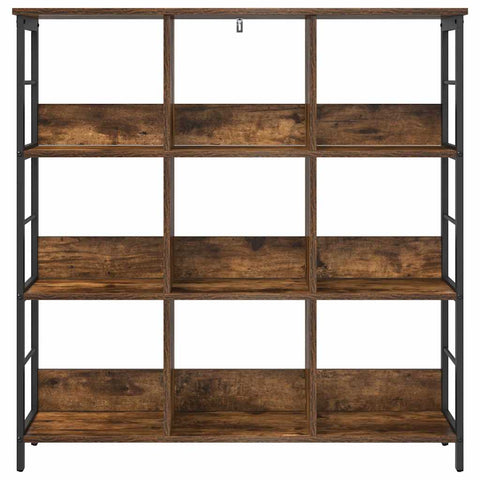 vidaXL Bookshelf Smoked Oak 102 x 32 x 104.5 cm Engineered Wood