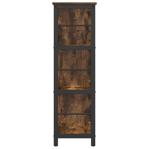 vidaXL Bookshelf Smoked Oak 102 x 32 x 104.5 cm Engineered Wood
