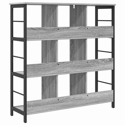vidaXL Bookshelf Grey Sonoma 102 x 32 x 104.5 cm Engineered Wood