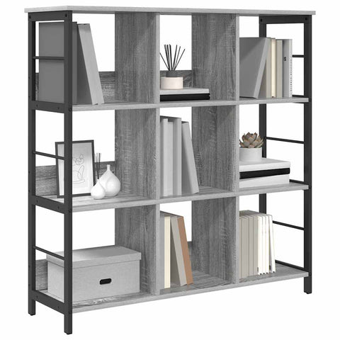 vidaXL Bookshelf Grey Sonoma 102 x 32 x 104.5 cm Engineered Wood