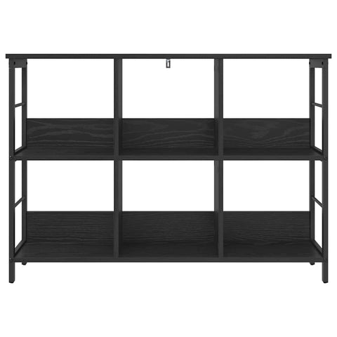 vidaXL Bookshelf Black Oak 102 x 32 x 72.5 cm Engineered Wood
