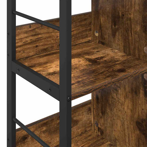 vidaXL Bookshelf Smoked Oak 102 x 32 x 72.5 cm Engineered Wood