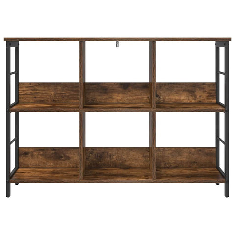 vidaXL Bookshelf Smoked Oak 102 x 32 x 72.5 cm Engineered Wood