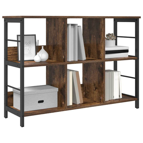 vidaXL Bookshelf Smoked Oak 102 x 32 x 72.5 cm Engineered Wood