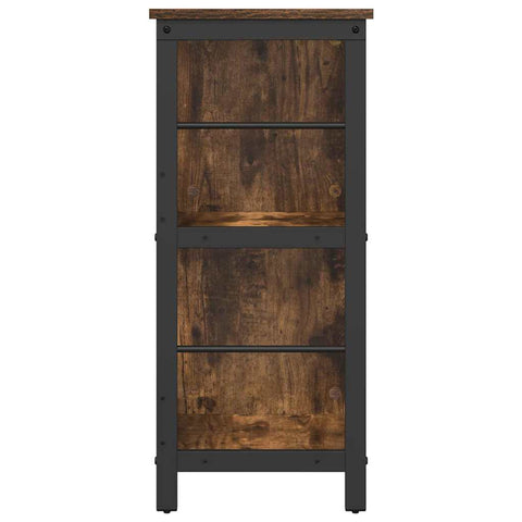 vidaXL Bookshelf Smoked Oak 102 x 32 x 72.5 cm Engineered Wood