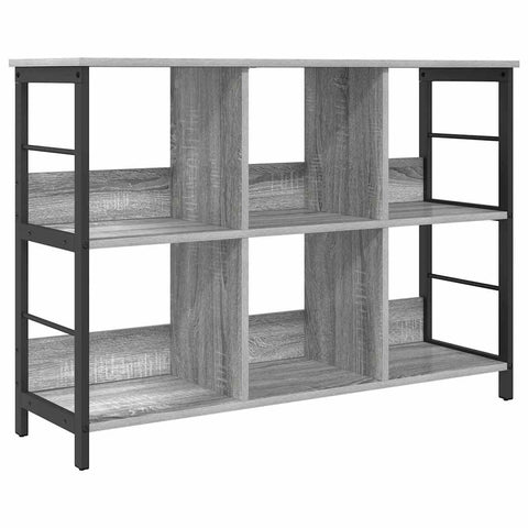 vidaXL Bookshelf Grey Sonoma 102 x 32 x 72.5 cm Engineered Wood