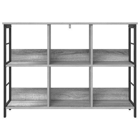 vidaXL Bookshelf Grey Sonoma 102 x 32 x 72.5 cm Engineered Wood