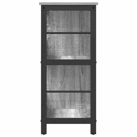 vidaXL Bookshelf Grey Sonoma 102 x 32 x 72.5 cm Engineered Wood