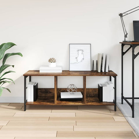 vidaXL Bookshelf Smoked Oak 102 x 32 x 40.5 cm Engineered Wood