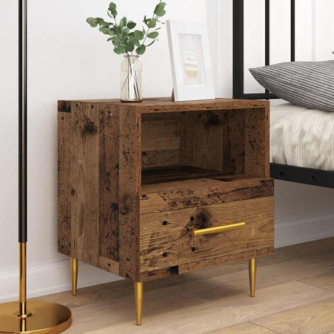 vidaXL Bedside Table 2 pcs Old wood 40 x 35 x 47.5 cm Engineered wood