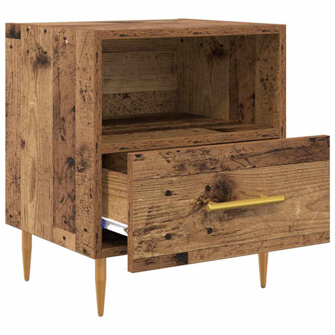 vidaXL Bedside Table 2 pcs Old wood 40 x 35 x 47.5 cm Engineered wood