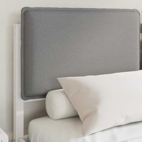 vidaXL Bed Frame with Upholstered Headboard Light Grey 140 x 190 cm