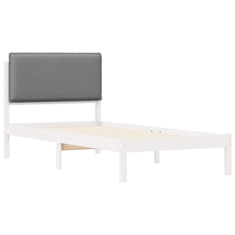 vidaXL Bed Frame with Upholstered Headboard Light Grey 100 x 200 cm