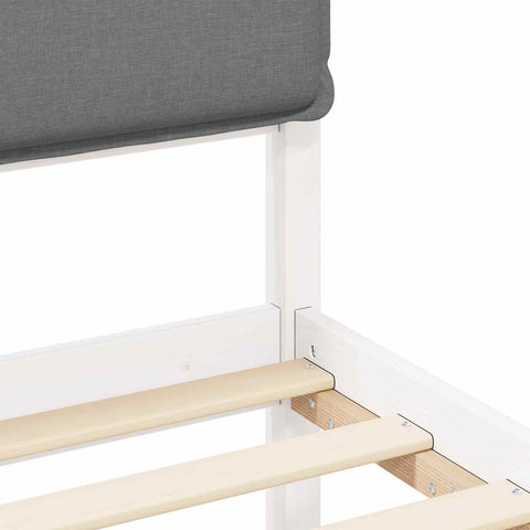 vidaXL Bed Frame with Upholstered Headboard Light Grey 90 x 200 cm