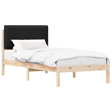 vidaXL Bed Frame with Upholstered Headboard Black 80 x 200 cm