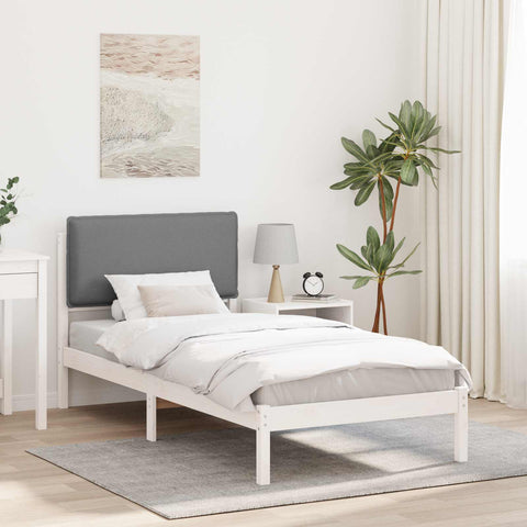 vidaXL Bed Frame with Upholstered Headboard Light Grey 80 x 200 cm