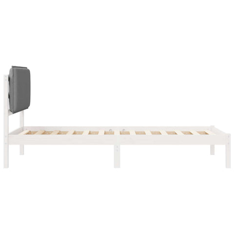 vidaXL Bed Frame with Upholstered Headboard Light Grey 80 x 200 cm