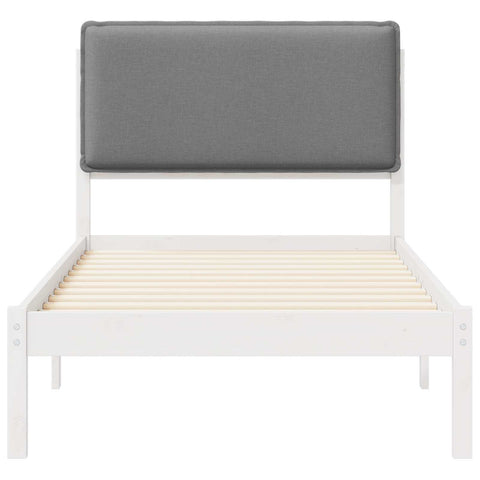 vidaXL Bed Frame with Upholstered Headboard Light Grey 75 x 190 cm