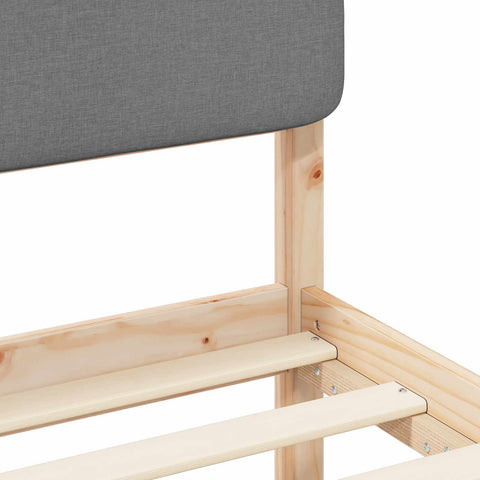 vidaXL Bed Frame with Upholstered Headboard Light Grey 160 x 200 cm