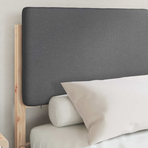 vidaXL Bed Frame with Upholstered Headboard Dark Grey 150 x 200 cm