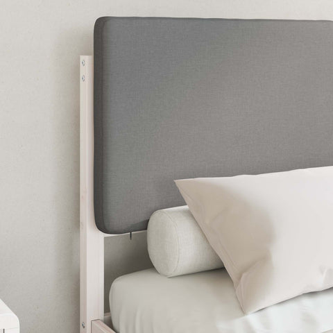 vidaXL Bed Frame with Upholstered Headboard Light Grey 120 x 200 cm