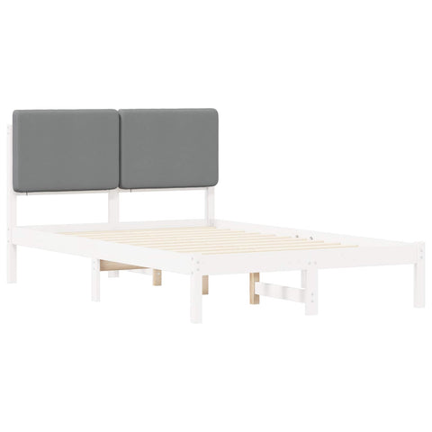 vidaXL Bed Frame with Upholstered Headboard Light Grey 120 x 200 cm