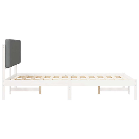 vidaXL Bed Frame with Upholstered Headboard Light Grey 120 x 200 cm