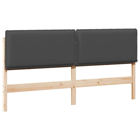 vidaXL Upholstered Headboard Natural and Dark Grey 200 cm
